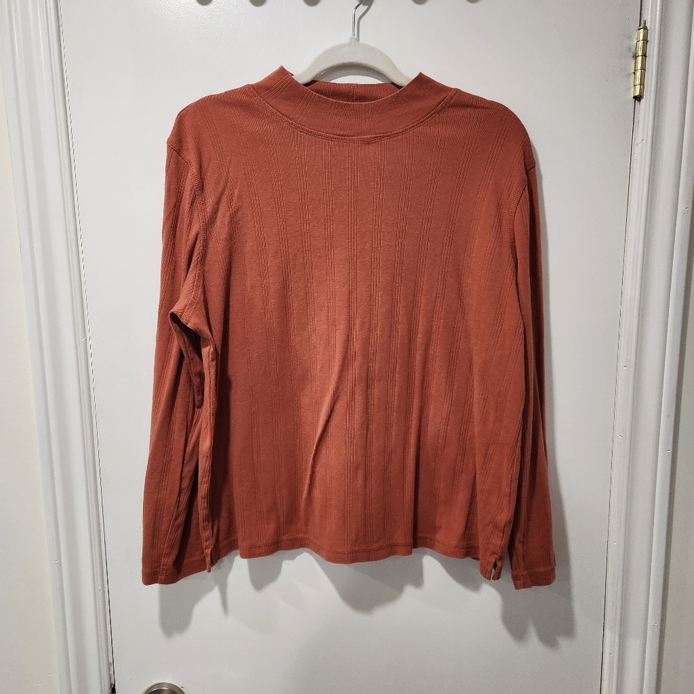 Northern Reflections Orange Mockneck Longsleeve